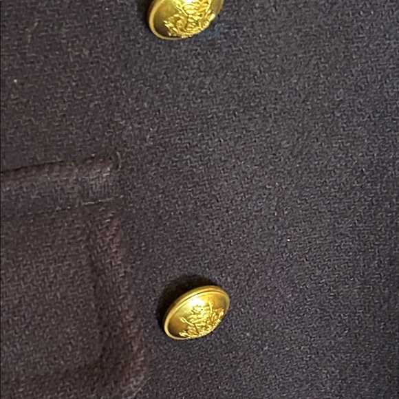 J. Crew Women's Dark Blue Peacoat with Gold Buttons - Picture 5 of 14